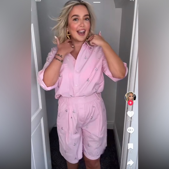 🦋 BLOGGERS FAVORITE 🦋 ZARA JEWELED BERMUDA SHORTS SIZE M - Picture 8 of 15